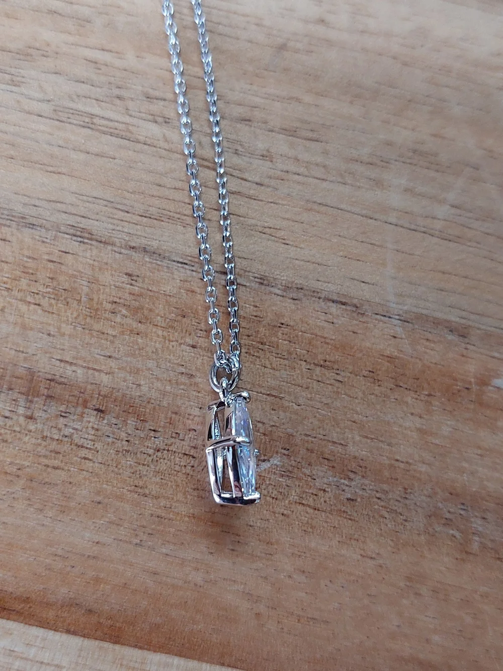 Kate Spade Silver Marquise Crystal Pendant Necklace - Picture 3 of 5